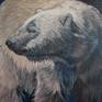 Detail. Brightly Waiting. Polar bear face.