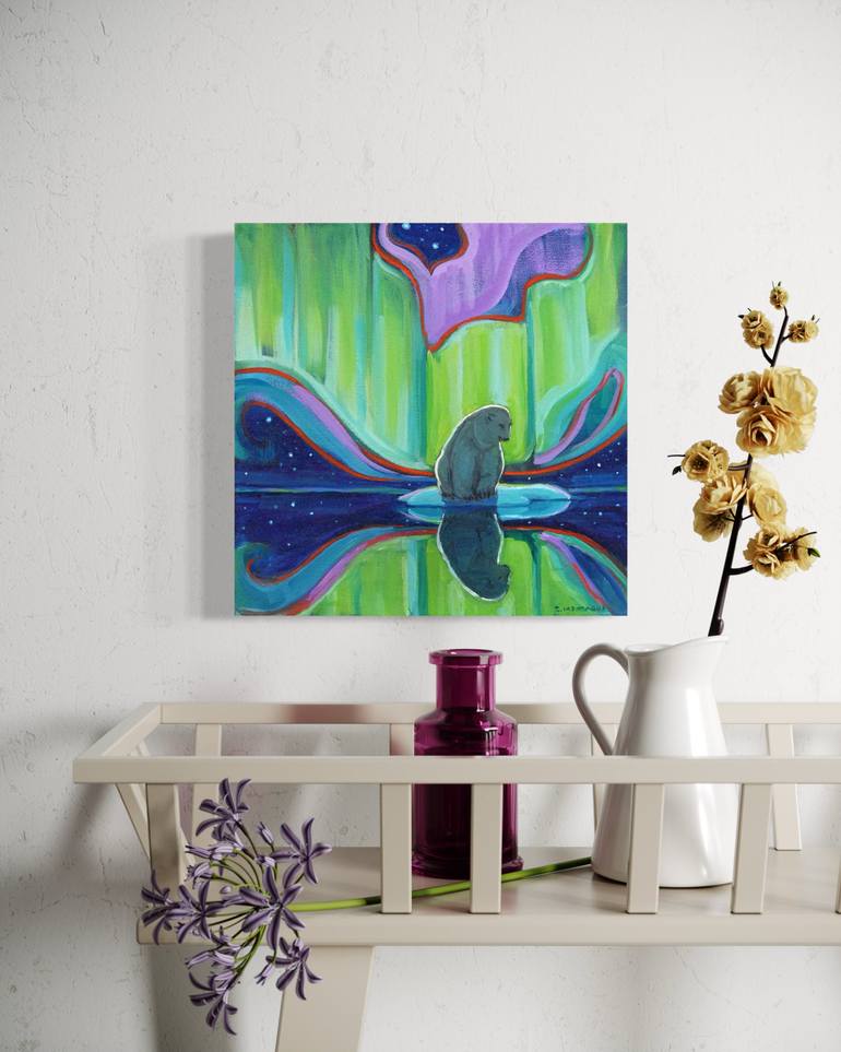 Original Color Field Painting Animal Painting by Christine Montague