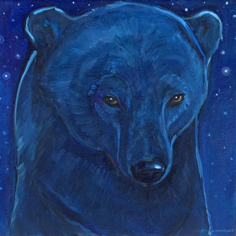 Original Animal Painting by Christine Montague | Figurative Art on Canvas | I Have Loved The Stars Too Fondly To Fear The NIght
