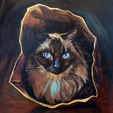Original Cats Paintings by Christine Montague
