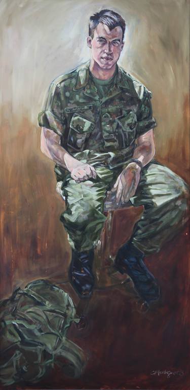 Military Portrait  of Young Soldier - Private Romeo thumb