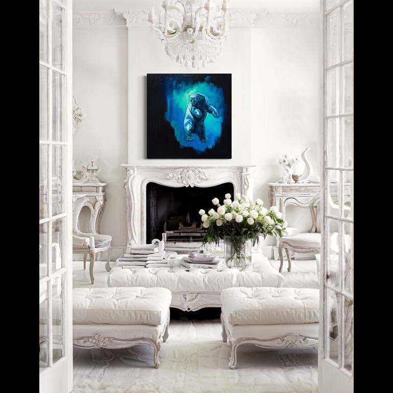 Original Contemporary Animal Painting by Christine Montague