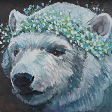 Little Hero Polar Bear. Flower Crown Series. thumb
