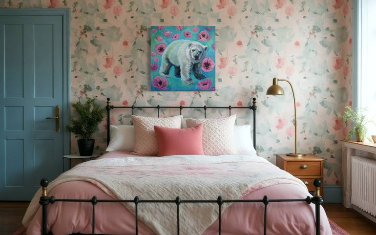 Original Modernism Floral Painting by Christine Montague
