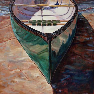 Original Fine Art Boat Paintings by Christine Montague