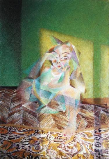 Print of Cubism Women Paintings by Davide Filippo Ceccarossi