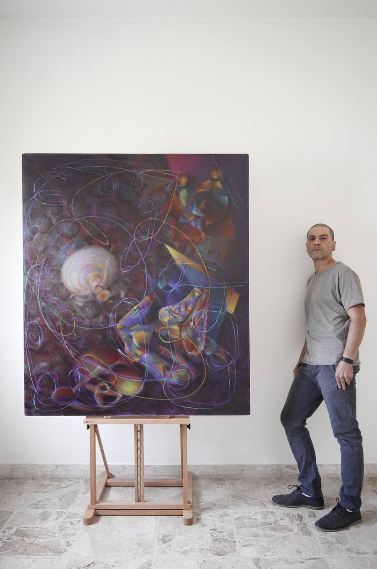Original Outer Space Painting by Davide Filippo Ceccarossi