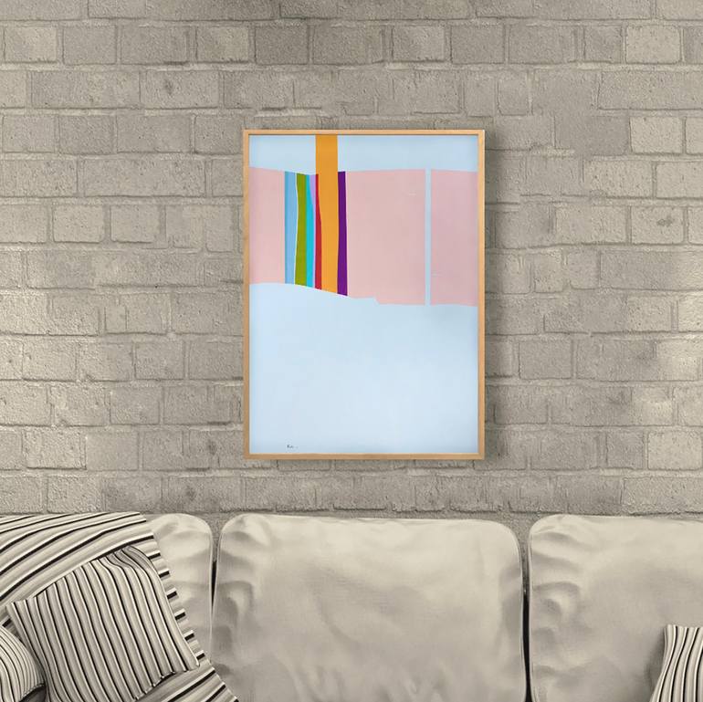 Original Geometric Abstract Painting by Rossano Liberatore