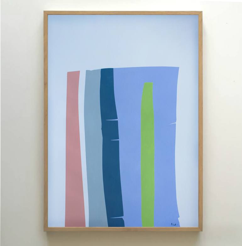 Original Geometric Abstract Painting by Rossano Liberatore