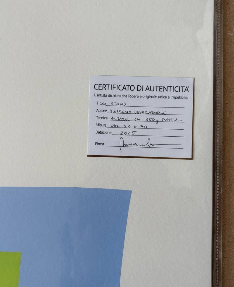 Original Geometric Abstract Painting by Rossano Liberatore