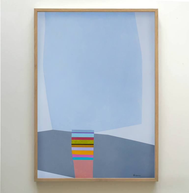 Original Geometric Abstract Painting by Rossano Liberatore