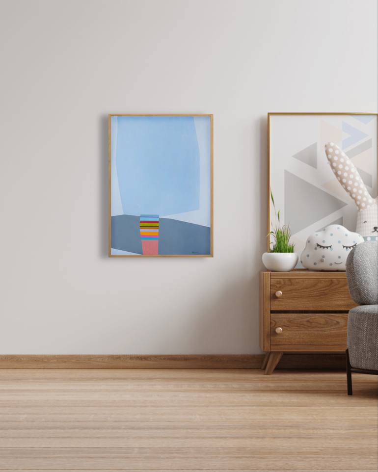 Original Geometric Abstract Painting by Rossano Liberatore