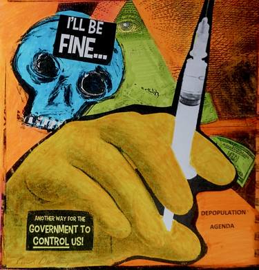 Original Street Art Political Collage by Paul Darby
