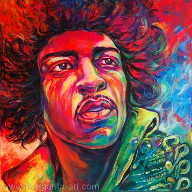 Original Painting Portrait of Jimi Hendrix thumb