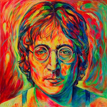 Original Painting Portrait of John Lennon thumb