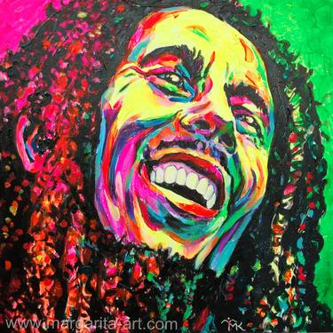 Original Painting Portrait of Bob Marley thumb