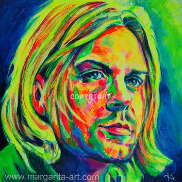 Original Painting Portrait of Kurt Cobain thumb