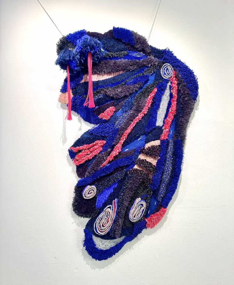 Original Animal Mixed Media by Jules Vissers | Abstract Expressionism Art on Fiber | Queen of the Night