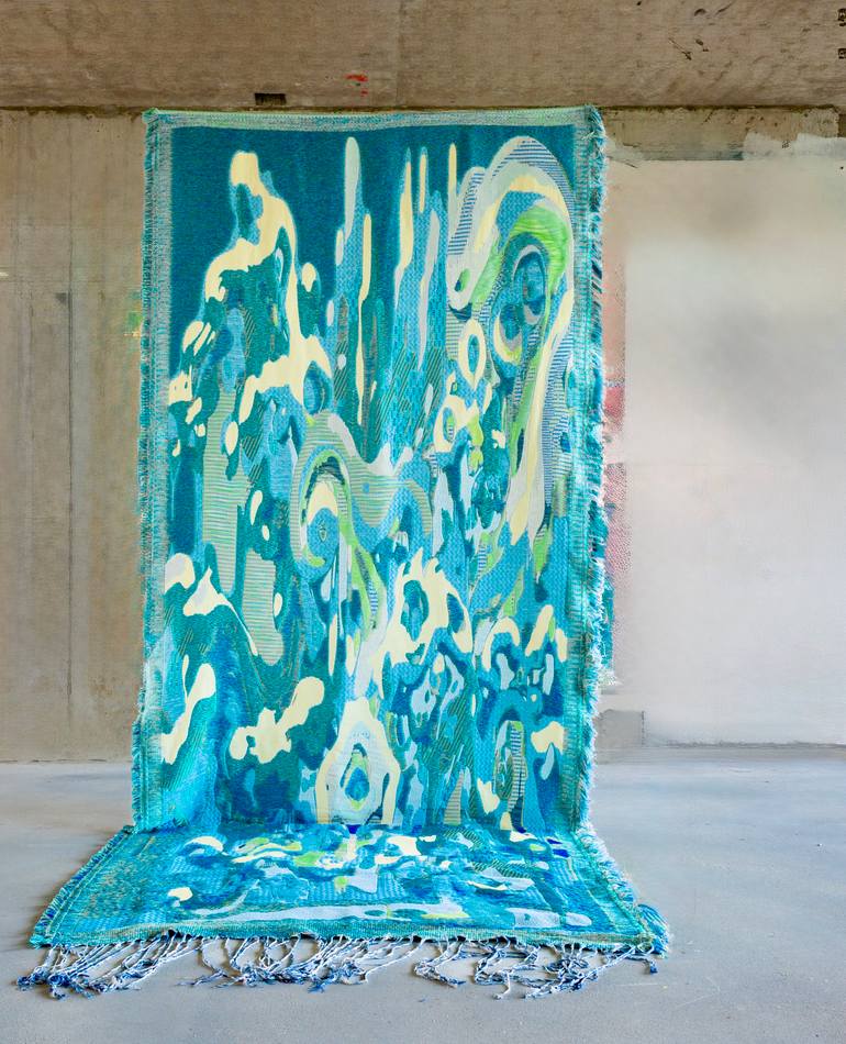 Valorosa Weave Blue Original Installation by Sandra Keja Planken