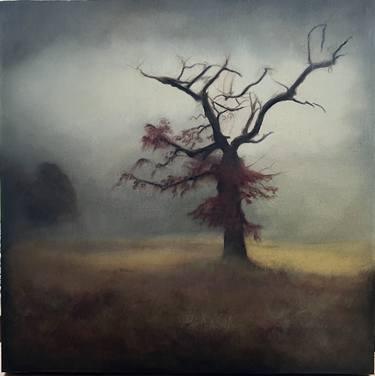 "Remembered Land: Old Tree"  Original Painting Oil on Panel thumb