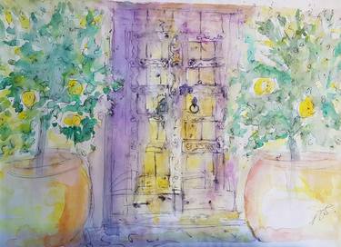 Original Architecture Painting by Paula Steffensen