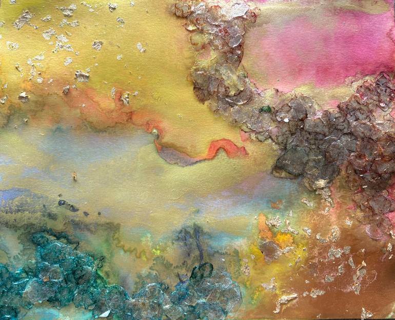 Original Landscape Painting by Roselle Agles | Abstract Art on Paper | Along the Way