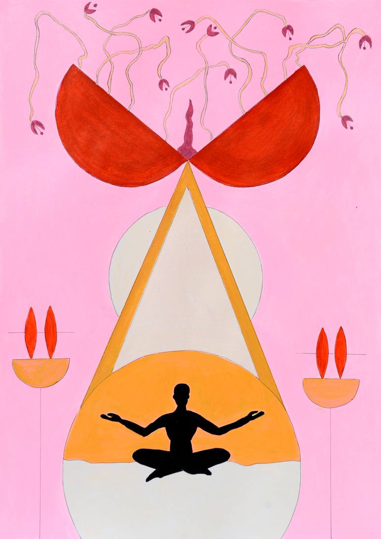 Original People Painting by Julieta Tello | Conceptual Art on Paper | What If It Goes Right?