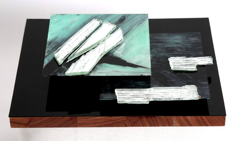 Original Abstract Mixed Media by Ray Monday | Abstract Art on Glass | YOU KNOW THE WAY OUT I