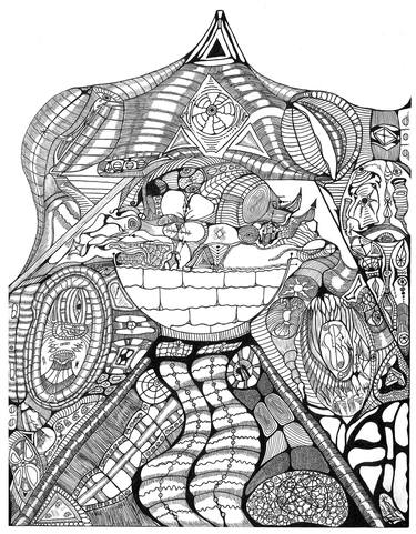 Original Abstract Drawing by James Sanders