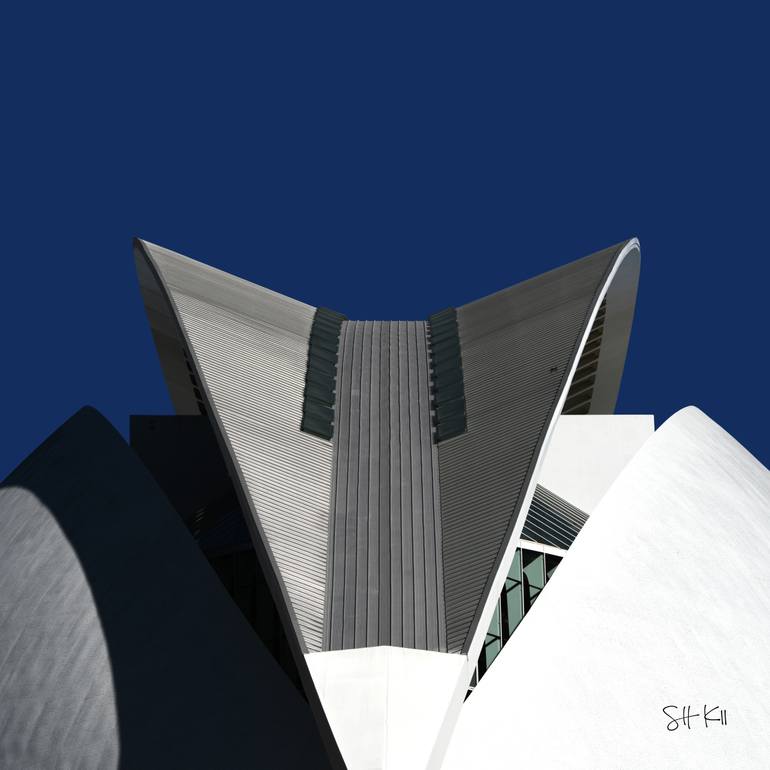 Original Architecture Photography by Garrett Knoll | Abstract Art on Paper | City of Arts and Sciences 09