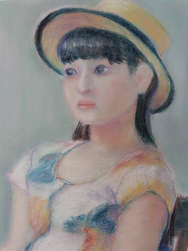 Original Portraiture People Drawing by Kaeko Nakagawa