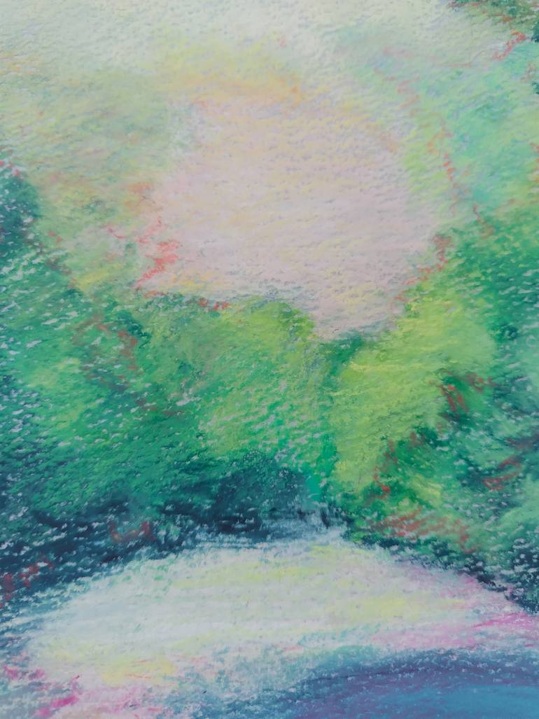 Original Impressionism Landscape Drawing by Kaeko Nakagawa