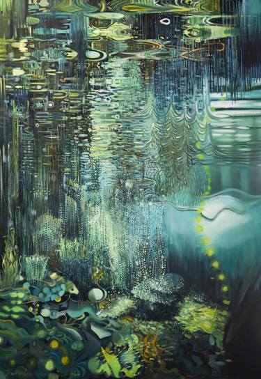 Original Abstract Water Paintings by Joanna Śmielowska-Jaremin