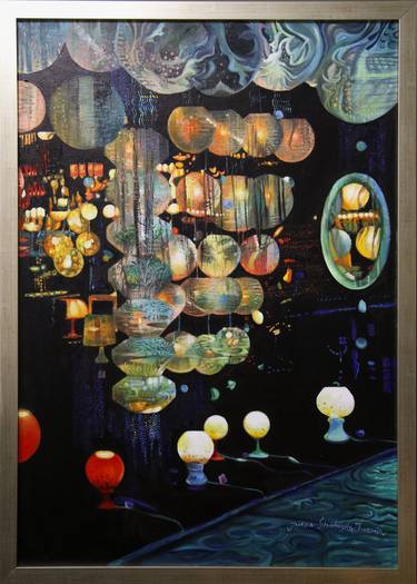 Original Art Deco Light Painting by Joanna Śmielowska-Jaremin
