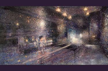 Print of Impressionism Outer Space Paintings by Joanna Śmielowska-Jaremin