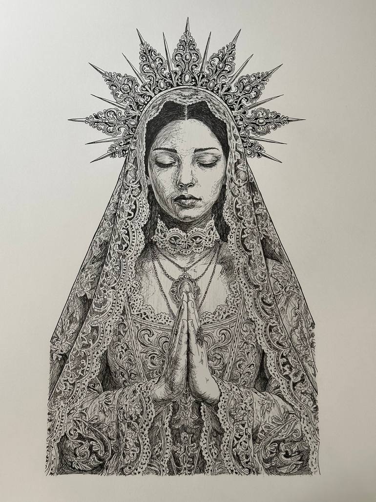 Anastasia Knyazeva Portrait drawing Drawing by Bryan Mcdaniel