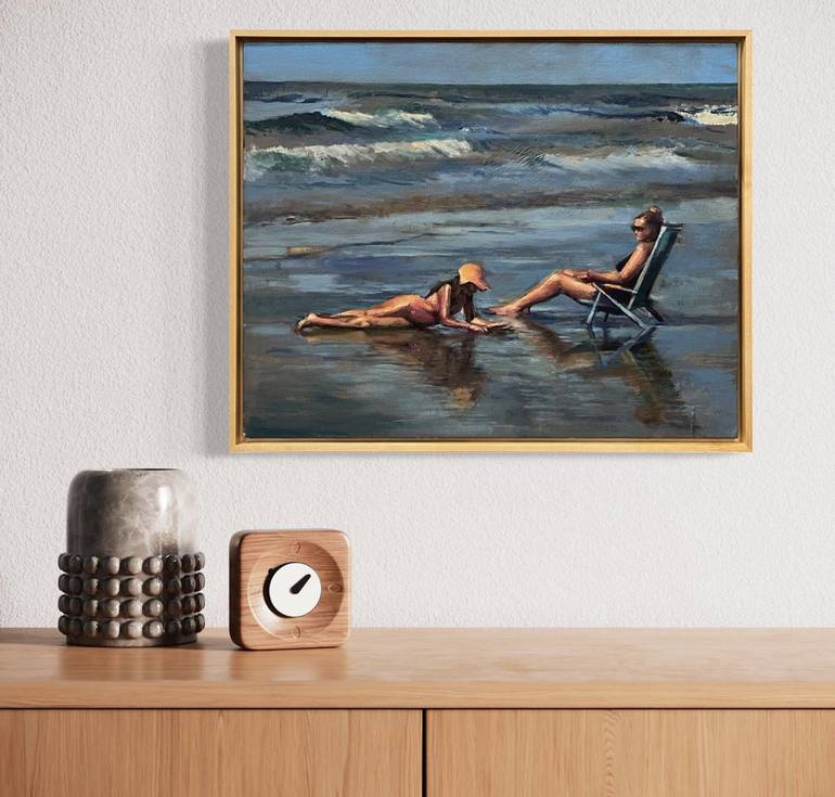 Original Beach Painting by Sarah Kaiser-Amaral 