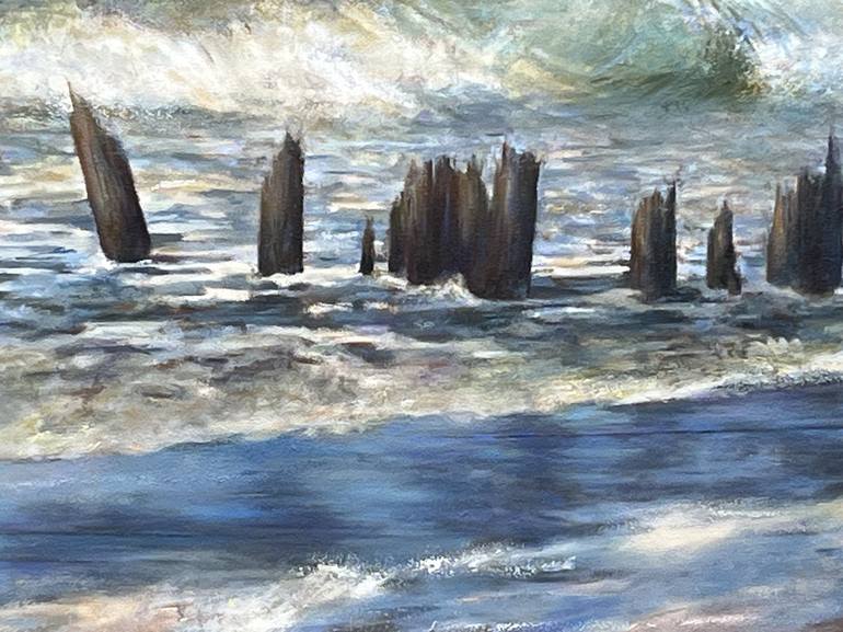 Original Impressionism Beach Painting by Sarah Kaiser-Amaral 