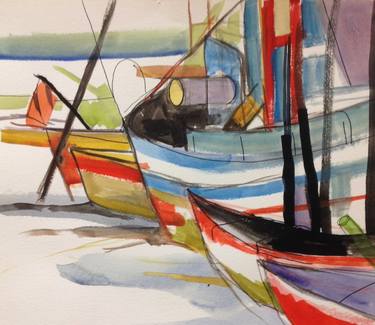 Print of Boat Paintings by Sarah Kaiser-Amaral