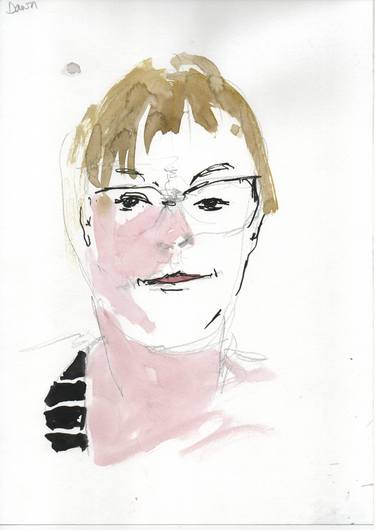 Original Contemporary People Painting by Mary Adam
