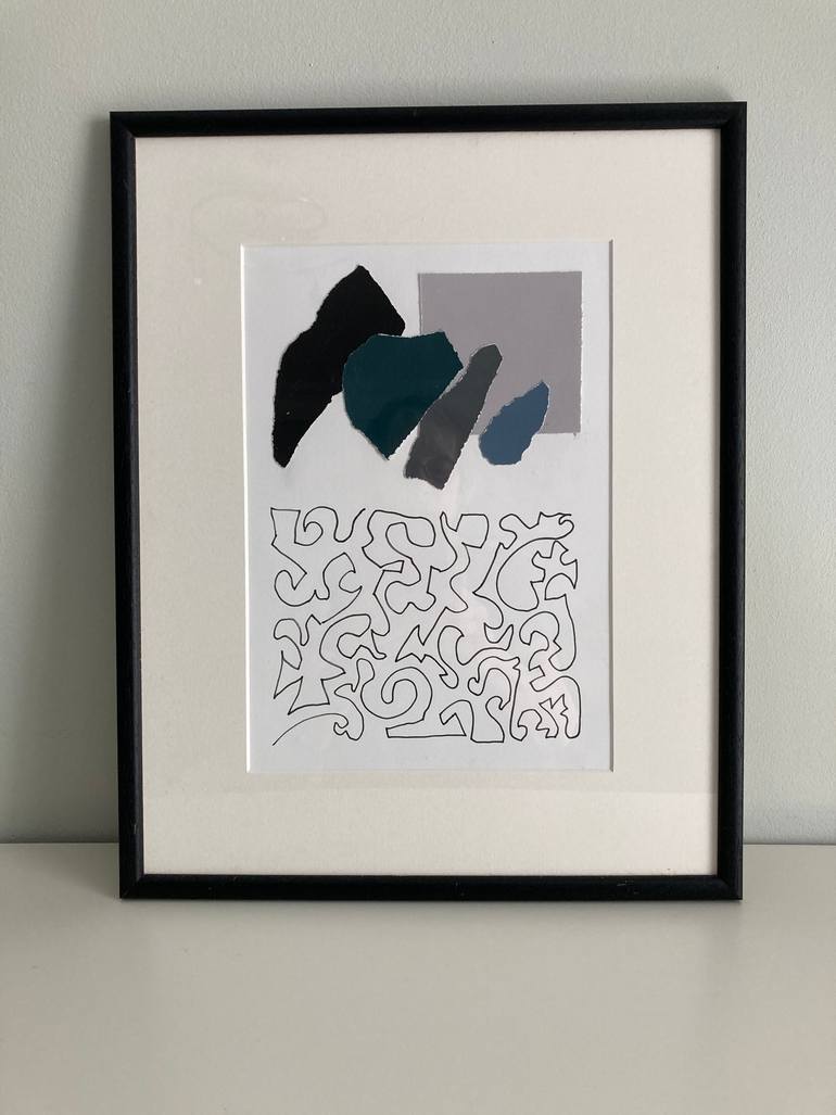 Original Modernism Abstract Collage by Mary Adam