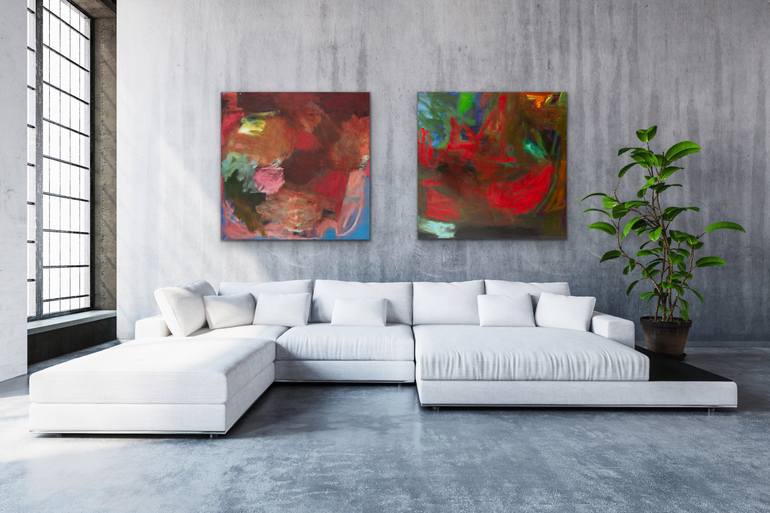 Original Abstract Expressionism Abstract Painting by Maria Pierides
