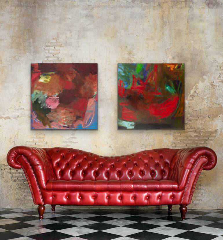 Original Abstract Expressionism Abstract Painting by Maria Pierides