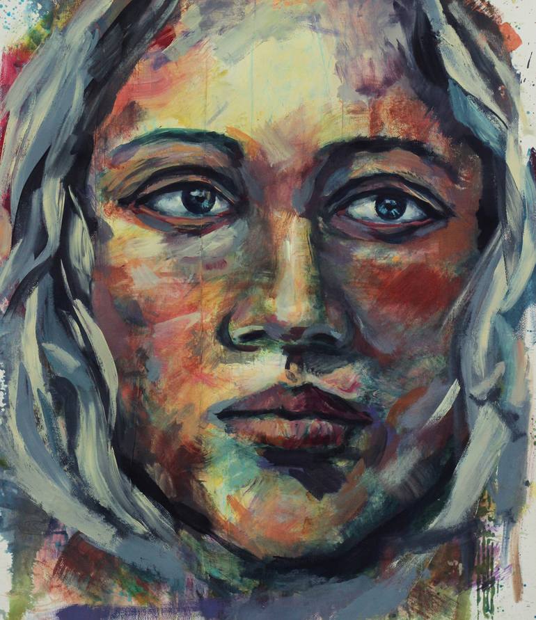 Portrait of a Stranger Painting by Shelly Leitheiser | Saatchi Art