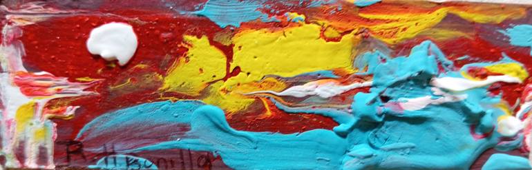 ATARDECER DE COLORES. Original Painting by ramiro henry bonilla cruz