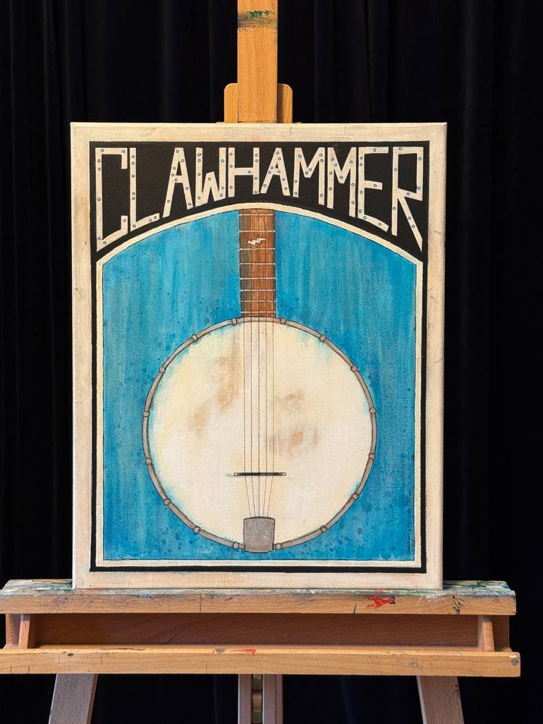 Original Art Deco Music Painting by Stephanie Belinda Quinn