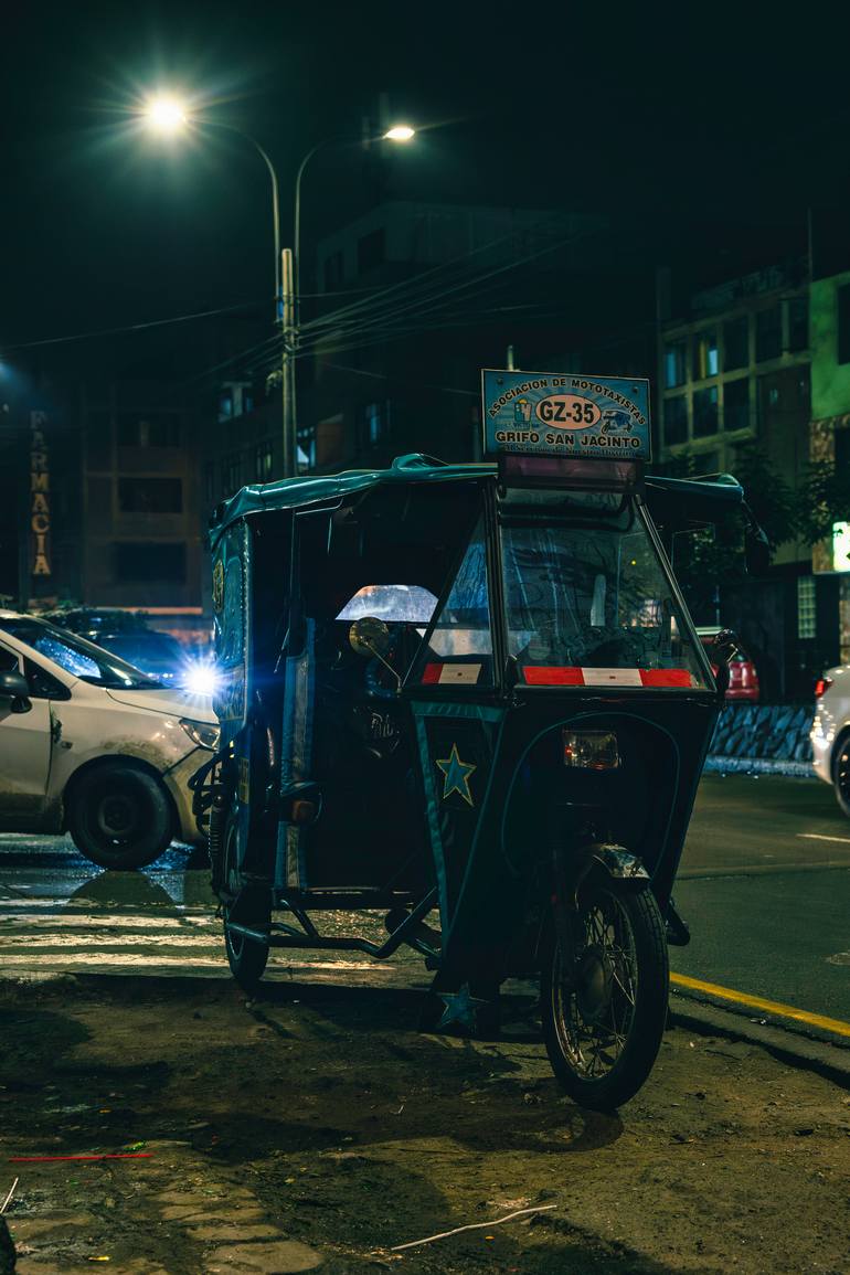 Original Car Photography by Simone Guerrino Aprile | Documentary Art on Paper | The Night Shift of El Agustino