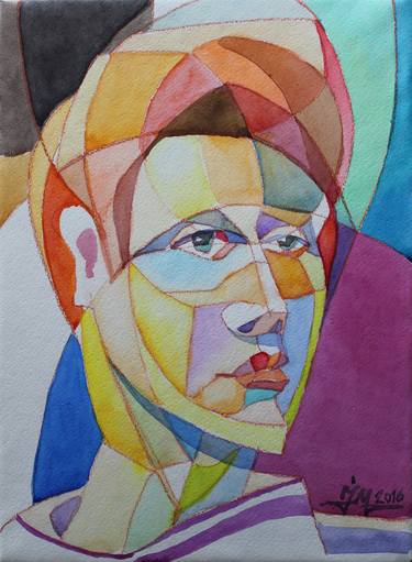 Print of Cubism Portrait Paintings by Igor Marchenko