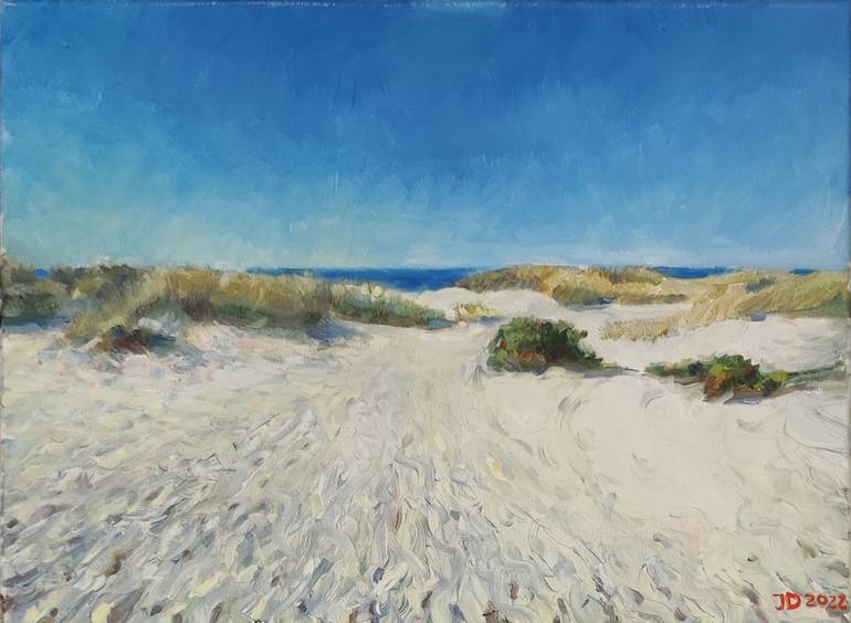 Original Seascape Painting by Ihor Demchenko | Impressionism Art on Canvas | The Way to the Sea