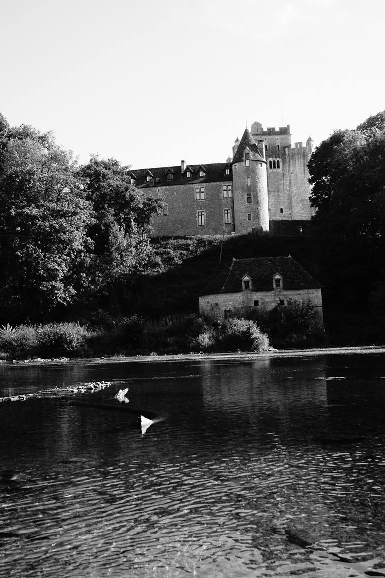 Original Architecture Photography by Forgoten Things | Minimalism Art on Paper | Castle and River